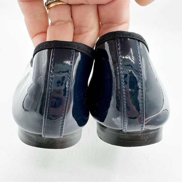 Maud Frizon Women's Black Patent Leather Ballet Flats W/Enamel Accent w/ Bow 6.5 - Picture 6 of 12